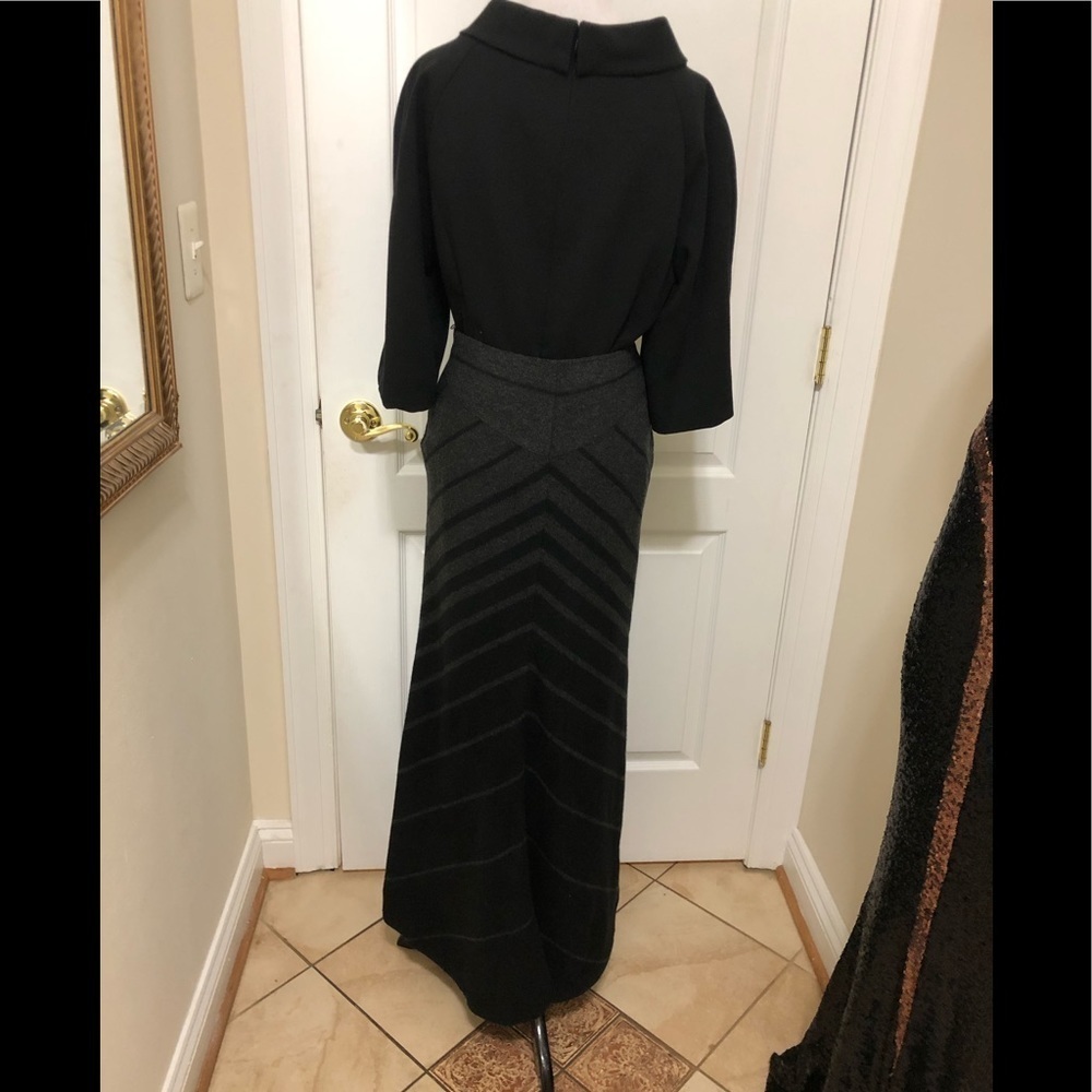 Express long wool skirt ,mermaid cut in the back